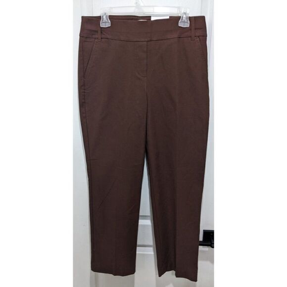 Nwt Addition Elle | Savvy Universal Fit Straight Leg Pant in Brown - Picture 2 of 10